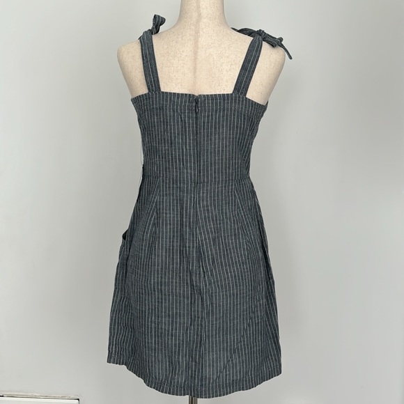 Express Blue Stripped Mini Dress - Picture 4 of 7